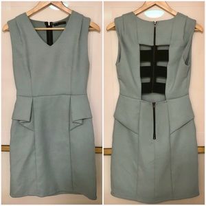 Pure Sugar Peplum Dress w/ Caged Back Detail